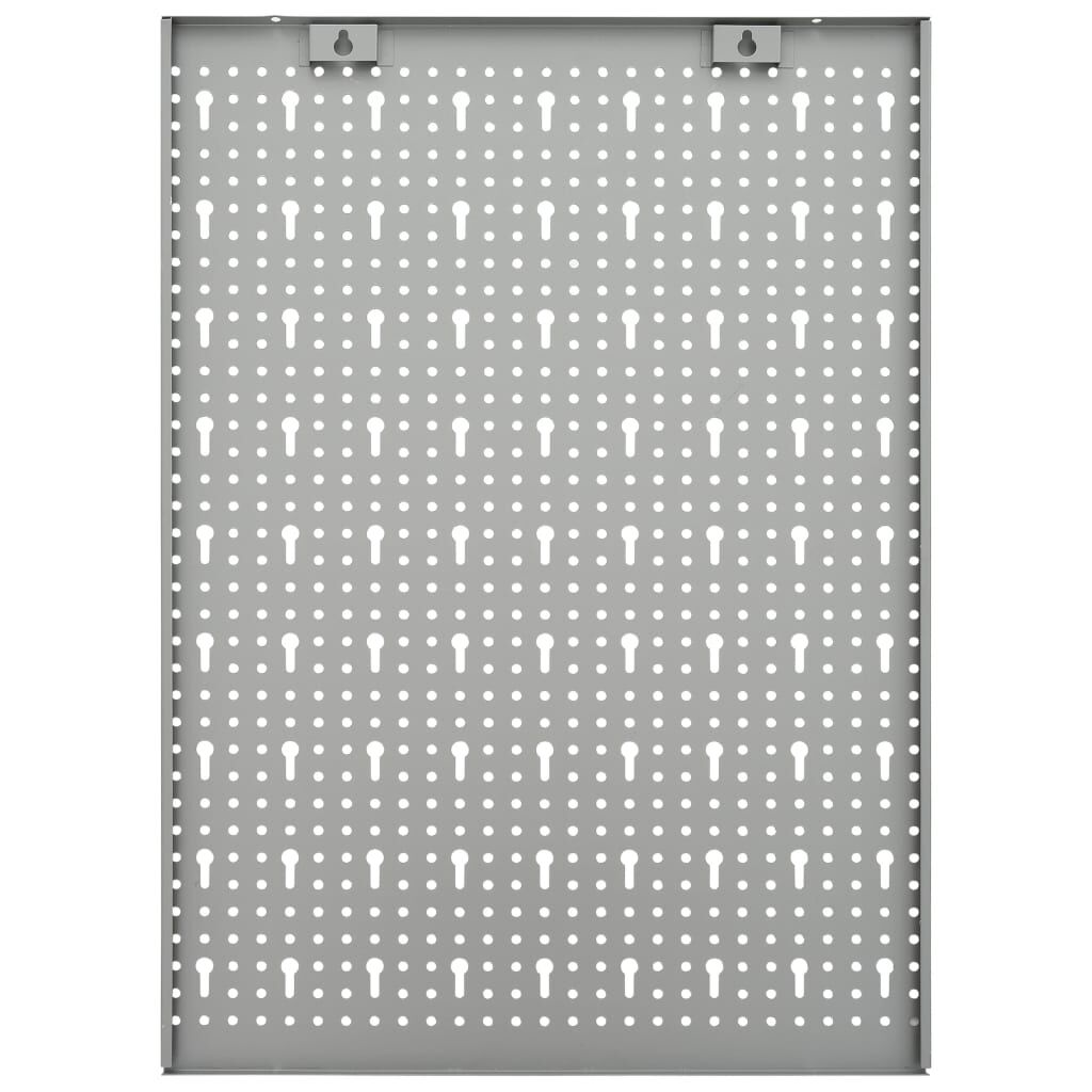 vidaXL Wall-mounted Peg Boards 3 pcs 40x58 cm Steel