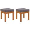 vidaXL 3 Piece Garden Dining Set with Cushions Solid Wood Acacia