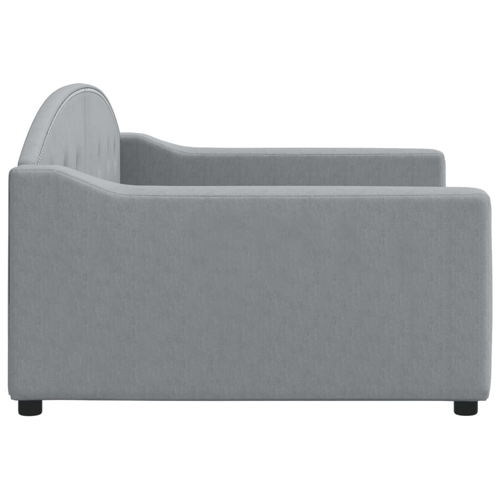 vidaXL Day Bed without Mattress Light Grey 100x190 cm Fabric