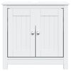 vidaXL Bathroom Sink Cabinet BERG White 60x34x59 cm Solid Wood Pine