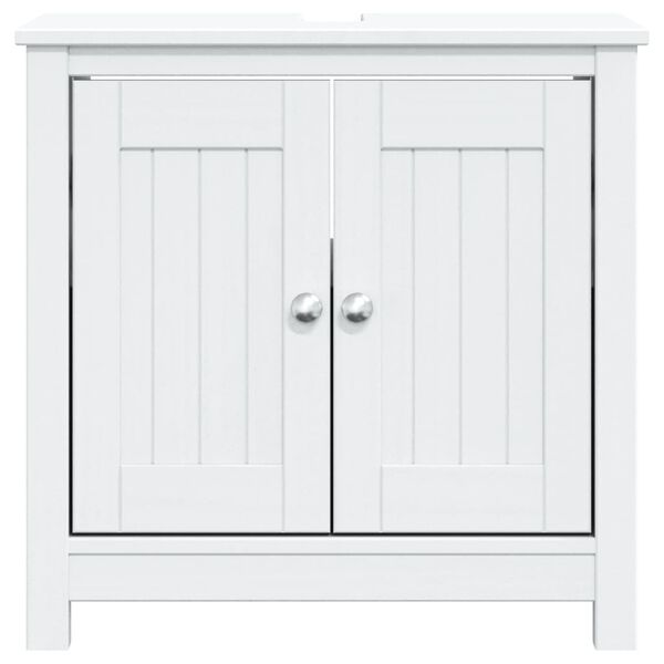 vidaXL Bathroom Sink Cabinet BERG White 60x34x59 cm Solid Wood Pine