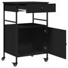vidaXL Kitchen Trolley Black 56x43x89.5 cm Engineered Wood