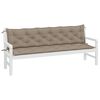 vidaXL Garden Bench Cushions 2 pcs Taupe 200x50x7 cm Oxford Fabric