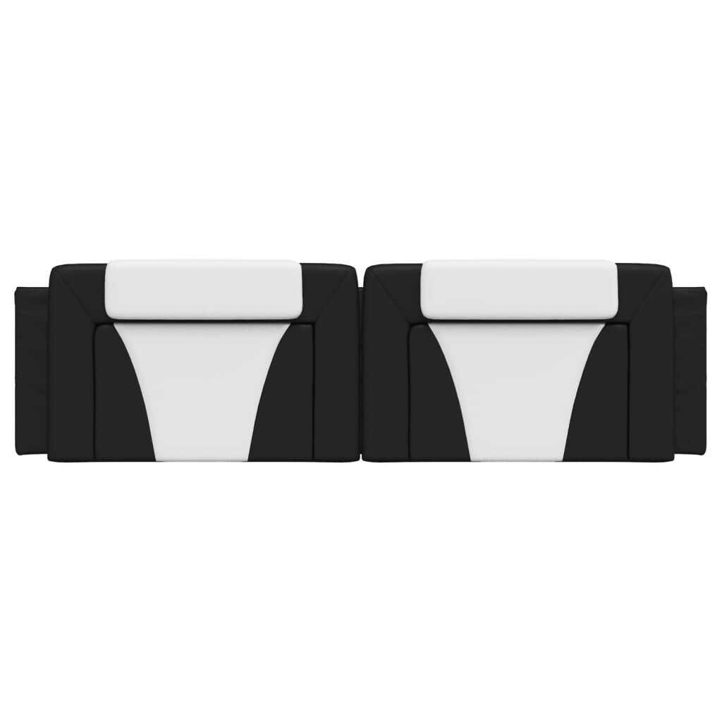 vidaXL Headboard Cushion "Viana" Black and White 183 cm King Faux Leather
