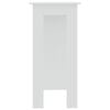 vidaXL Bar Table with Shelf White 102x50x103.5 cm Engineered Wood