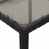vidaXL 5 Piece Garden Bistro Set with Cushions Black Poly Rattan