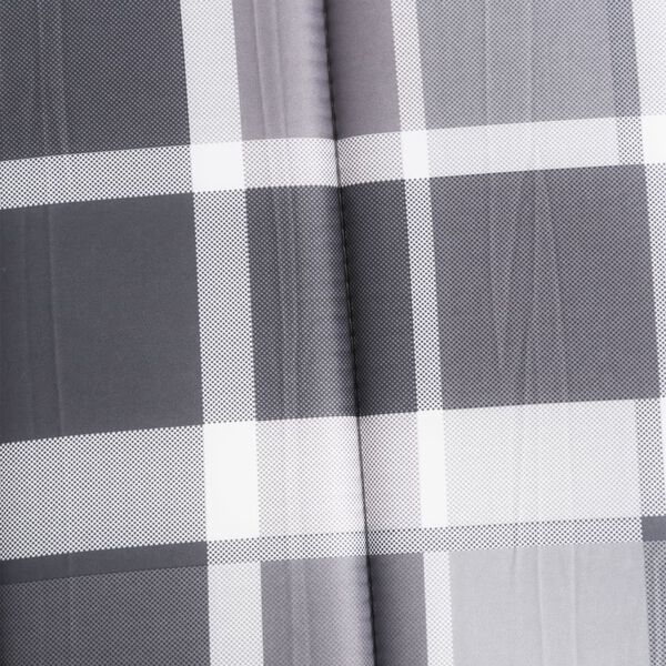 vidaXL Sun Lounger Cushion Grey Check Pattern 200x50x3cm Oxford Fabric