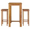 vidaXL 3 Piece Garden Bar Set Solid Wood Acacia