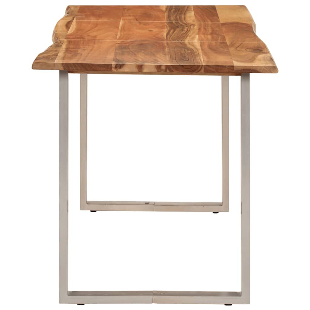 vidaXL Dining Table 140x70x76 cm Solid Acacia Wood
