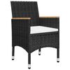 vidaXL 5 Piece Garden Dining Set Black