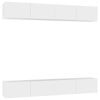 vidaXL TV Cabinets 4 pcs White 100x30x30 cm Engineered Wood