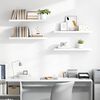 vidaXL Floating Wall Shelves 4 pcs High Gloss White 90x23.5x3.8 cm MDF