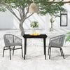 vidaXL 3 Piece Garden Dining Set Anthracite