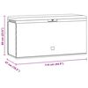 vidaXL Garden Storage Box Anthracite 114x47x60 cm