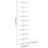 vidaXL Wall-mounted Wine Rack for 10 Bottles White Metal