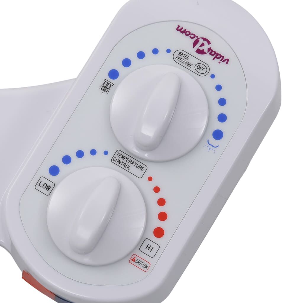 vidaXL Bidet Toilet Seat Attachment Hot Cold Water Single Nozzle