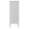 vidaXL Highboard SENJA Rattan Look White 90x40x112cm Solid Wood Pine