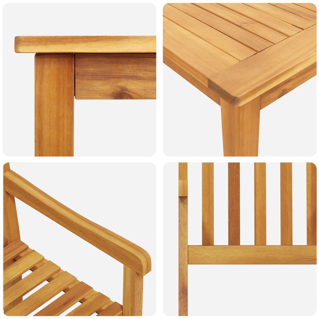 vidaXL 5 Piece Garden Dining Set Solid Wood Acacia