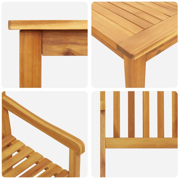 vidaXL 5 Piece Garden Dining Set Solid Wood Acacia