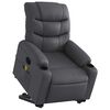 vidaXL Stand up Massage Recliner Chair Grey Faux Leather