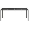 vidaXL Garden Table Black 190 x 90 x 75 cm Poly Rattan