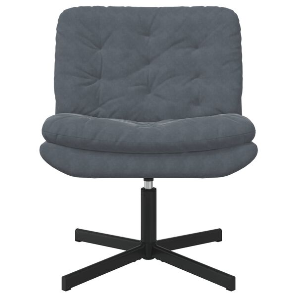vidaXL Swivel Relaxing Chair Dark Grey 63 x 75 x 76 cm Velvet