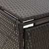 vidaXL Quadruple Wheelie Bin Shed Black 274x80x117 cm Poly Rattan