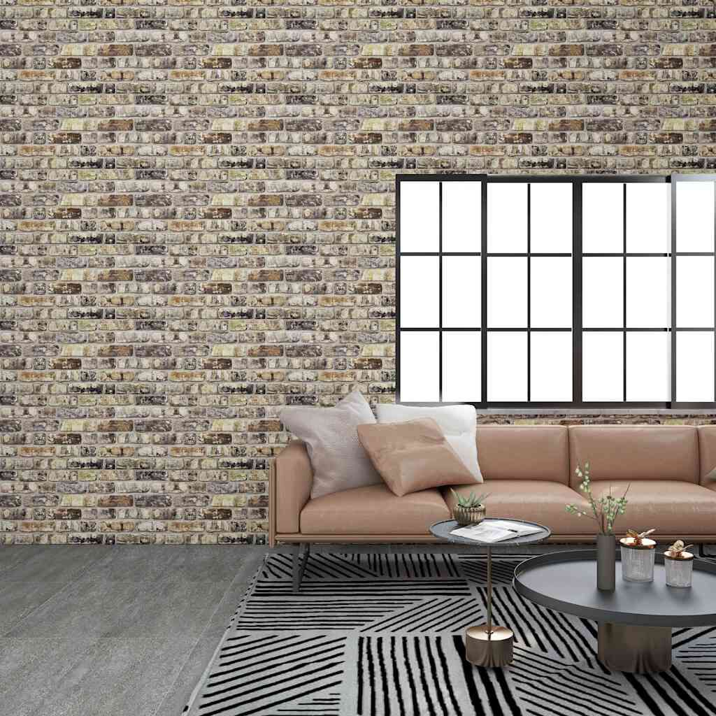 vidaXL 3D Wall Panels with Multicolour Brick Design 10 pcs EPS