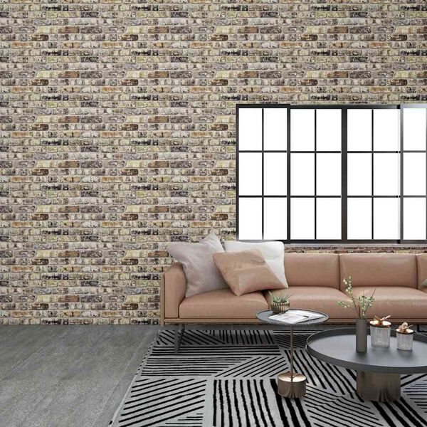 vidaXL 3D Wall Panels with Multicolour Brick Design 10 pcs EPS