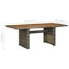 vidaXL 7 Piece Outdoor Dining Set with Cushions Poly Rattan Brown