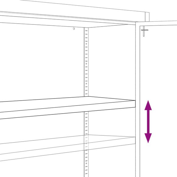 vidaXL File Cabinet White 90x40x105 cm Steel