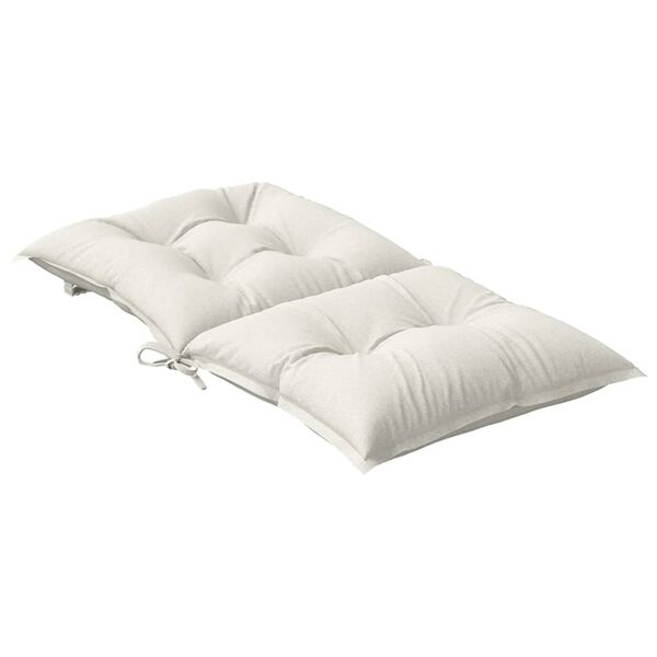 vidaXL Lowback Chair Cushions 6 pcs Melange Cream 100x50x7 cm Fabric