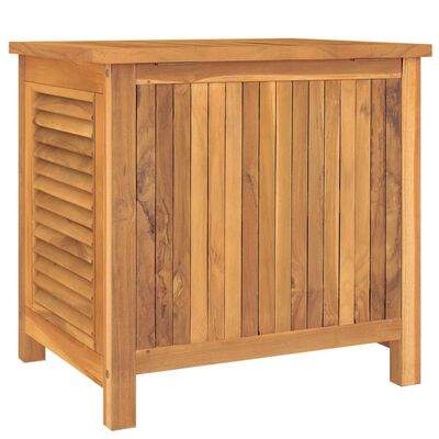 vidaXL Garden Storage Box with Bag 60x50x58 cm Solid Wood Teak