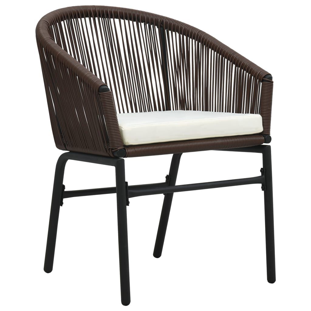 vidaXL 3 Piece Garden Dining Set Brown