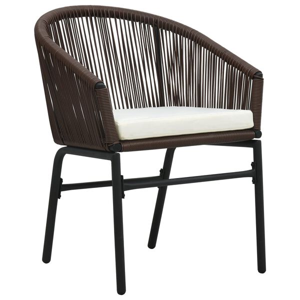 vidaXL 3 Piece Garden Dining Set Brown
