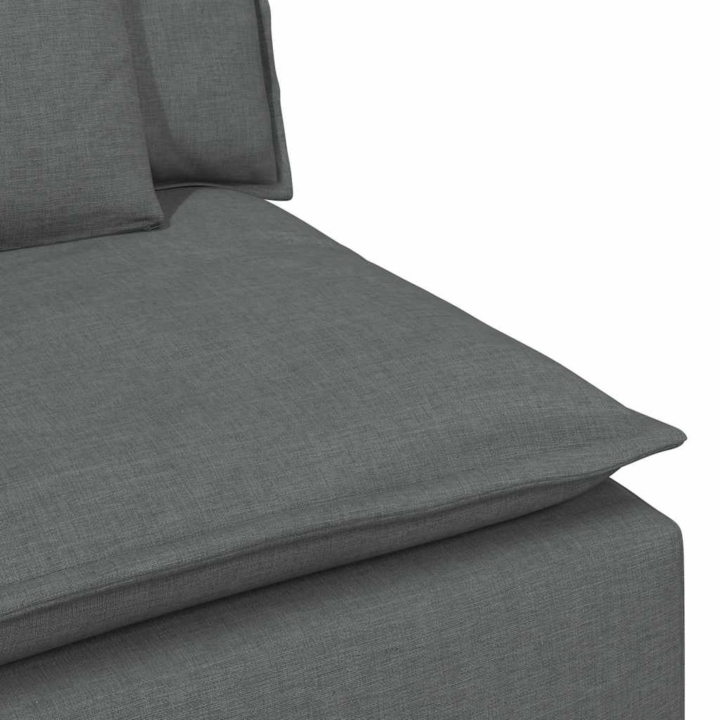 vidaXL Modular Sofa Centre Module with Cushions Dark Grey 100 cm
