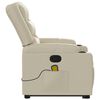 vidaXL Stand up Massage Recliner Chair Cream Faux Leather