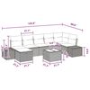 vidaXL Garden Sofa Set with Cushion 8 pcs Grey Poly rattan