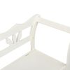 vidaXL Bench White 107x45x75.5 cm Solid Wood Fir