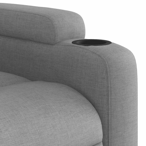 vidaXL Stand up Massage Recliner Chair Light Grey Fabric