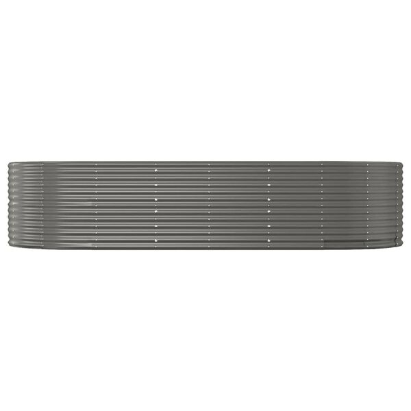 vidaXL Garden Raised Bed Grey 291x140x68 cm Powder-coated Steel