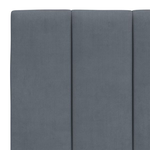 vidaXL Bed Frame without Mattress "Hanko" Dark Grey 137x190 cm Double Velvet