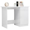 vidaXL Desk High Gloss White 100x50x76 cm Engineered Wood