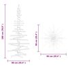 vidaXL Wooden Christmas Tree with Stand Brown 180 cm Solid pine wood