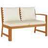 vidaXL 4 Piece Garden Dining Set with Cushions Solid Wood Acacia
