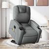 vidaXL Electric Stand up Massage Recliner Chair Dark Grey Fabric