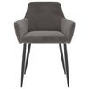 vidaXL Dining Chairs 2 pcs Dark Grey Velvet