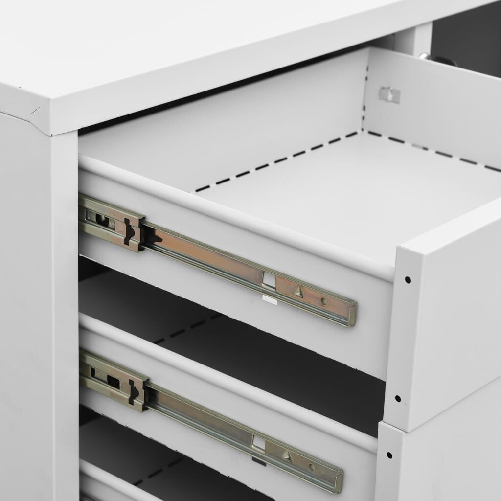 vidaXL Office Cabinet Light Grey 90x40x102 cm Steel