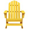vidaXL Garden Adirondack Rocking Chair Solid Fir Wood Yellow