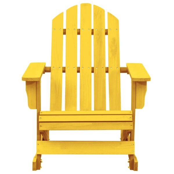 vidaXL Garden Adirondack Rocking Chair Solid Fir Wood Yellow